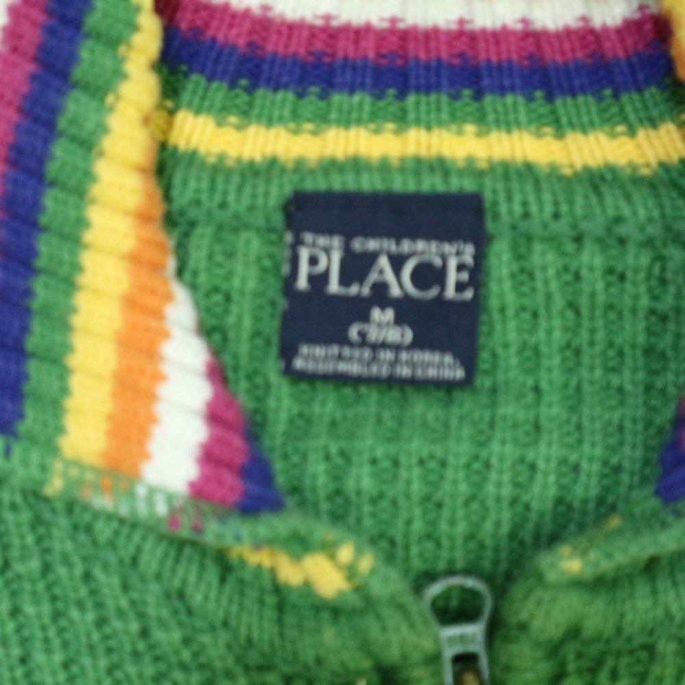 The Children's Place Striped Accent Zip Sweater - Picture 3 of 6